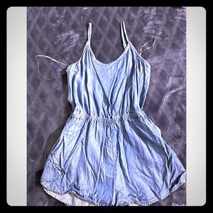 Fashion Nova Denim Style Romper